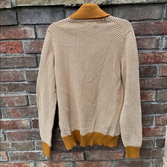 Sean John Men's Bronze/Brown Chevron Men’s Sweater size L - Picture 4 of 5
